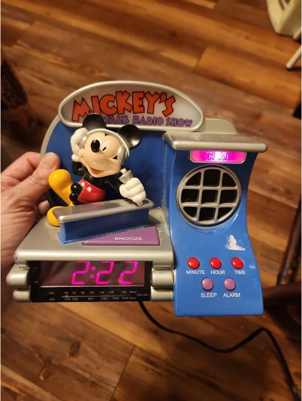 Mickey Mouse Disney Band Show Talk Radio Show Clock Radio Collectible!
